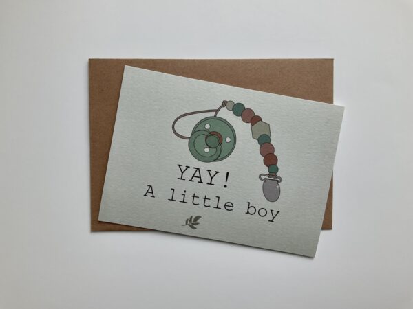 Wenskaartje "YAY a little boy"