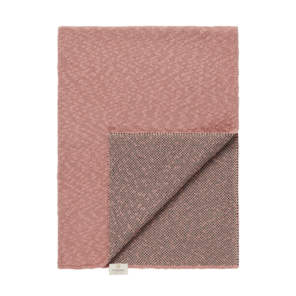 Dekentje Melange knit reversible (Misty Rose)