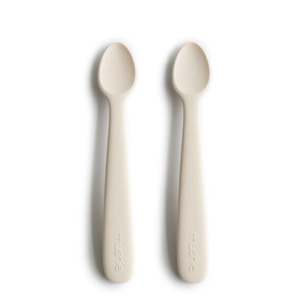 Silicone babylepels 2 stuks (Ivory)