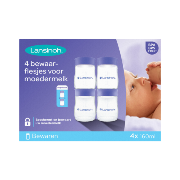 Bewaarpotjes voor moedermelk Natural Wave NIEUW (4x160ml)