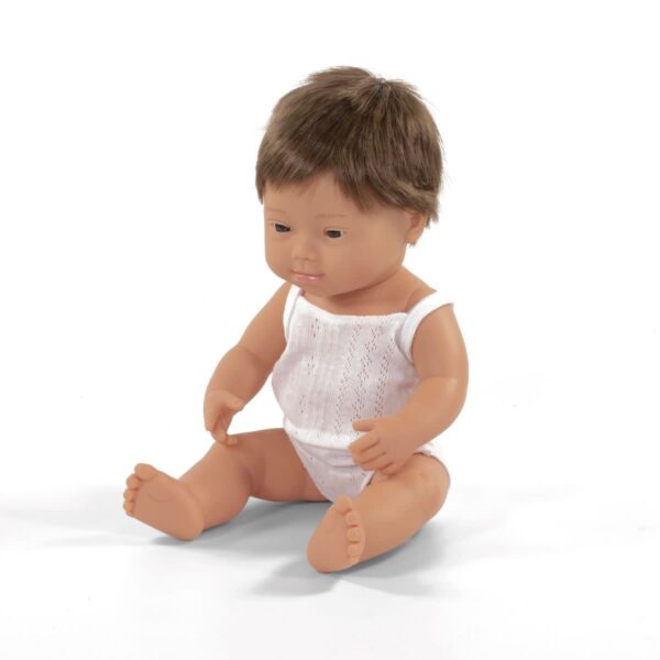 Pop Europese jongen met syndroom van down (38cm)