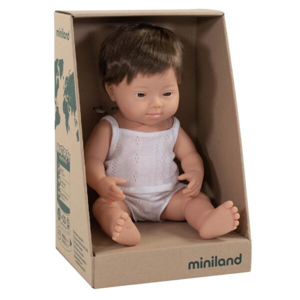 Pop Europese jongen met syndroom van down (38cm)