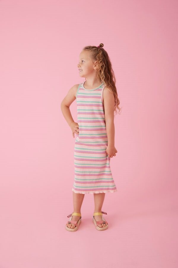 Midi jurk rib - Picknick Perfect