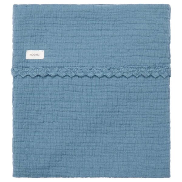 Wiegdeken Lace Elba 75x100cm (Blue Stone)