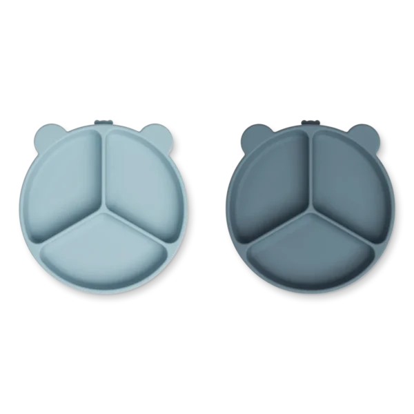 Silicone bord Stacy (Sea blue/Whale blue)