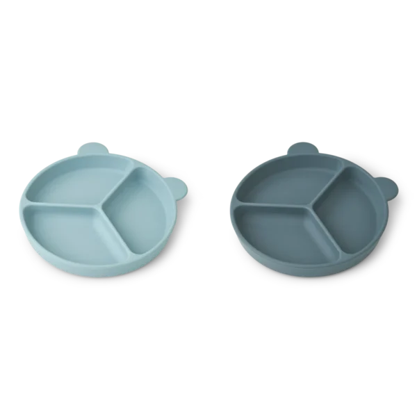 Silicone bord Stacy (Sea blue/Whale blue)