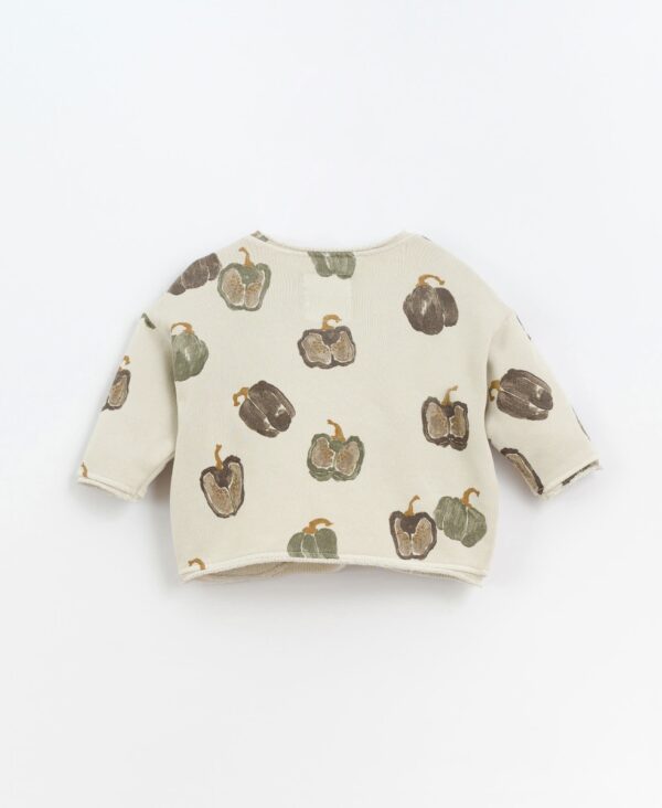 Printed Fleece Sweater Oat Boys