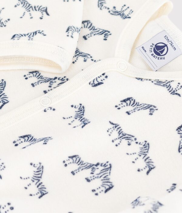 Babypyjama met voetjes Fluweel (Zebra's)