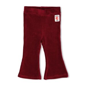 Flare broek velours rib - Queen of Hearts