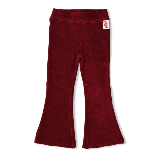 Flared broek velours rib - Queen Of Hearts