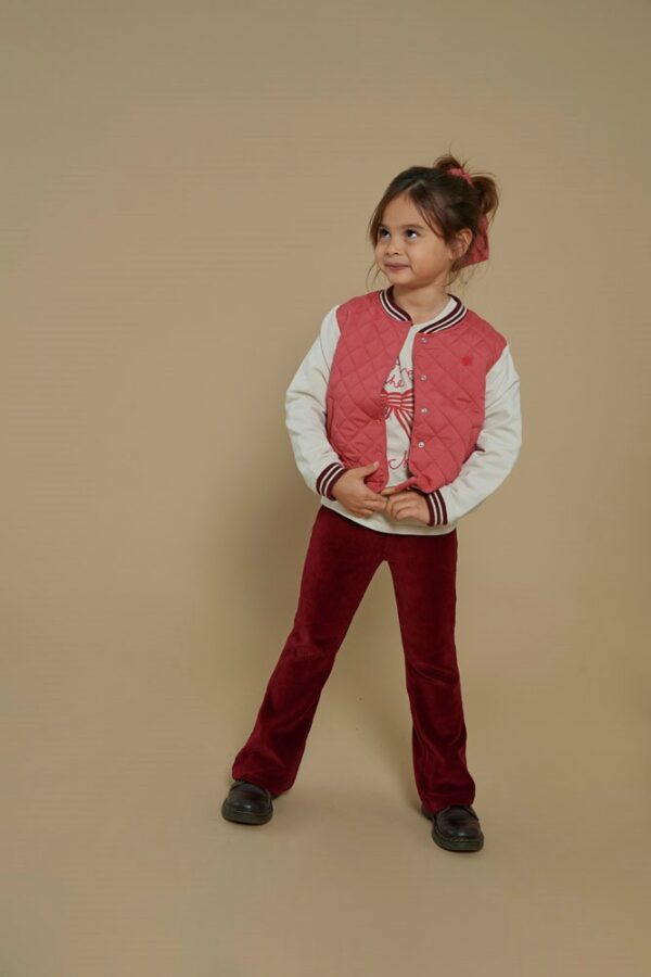Flared broek velours rib - Queen Of Hearts