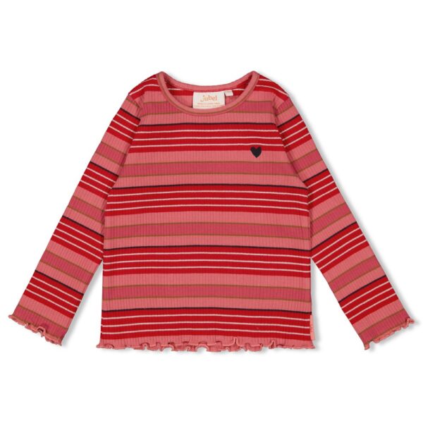 Longsleeve rib met streep - Queen Of Hearts