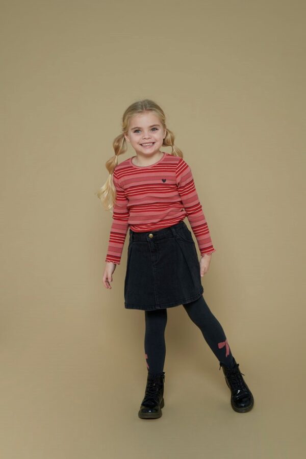 Longsleeve rib met streep - Queen Of Hearts