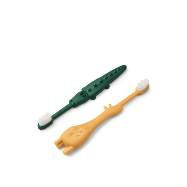 Tandenborstels Fabio 2-pack (Yellow Mellow/Garden Green)