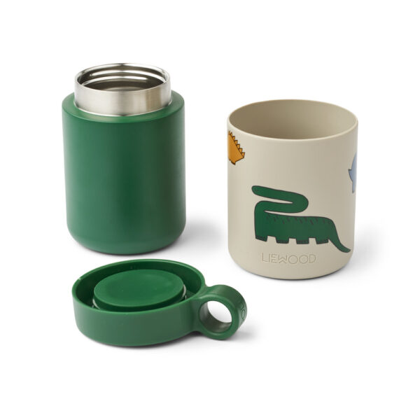 Thermische Voedselcontainer Kian 350ml (Dinosaurs/Mist)