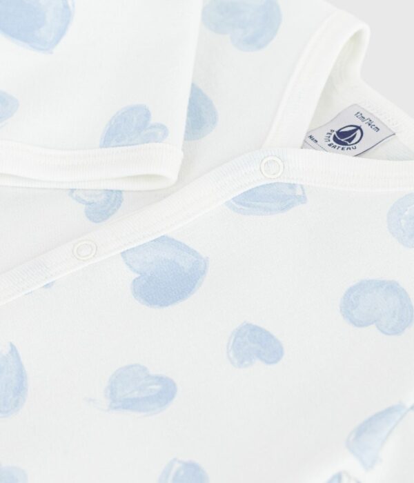Babypyjama Geruwde Fleece (Blauwe hartjes)