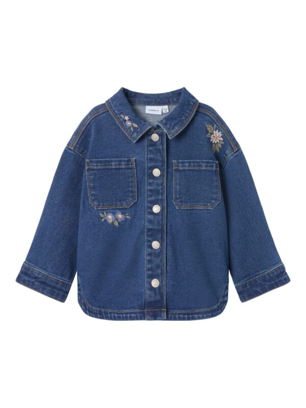 Jeansvest Kara 1224-FR (Dark Blue Denim/Flower)