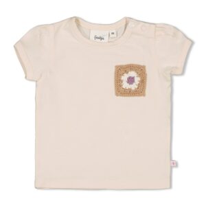 T-shirt met crochet zakje - Flower Ranch