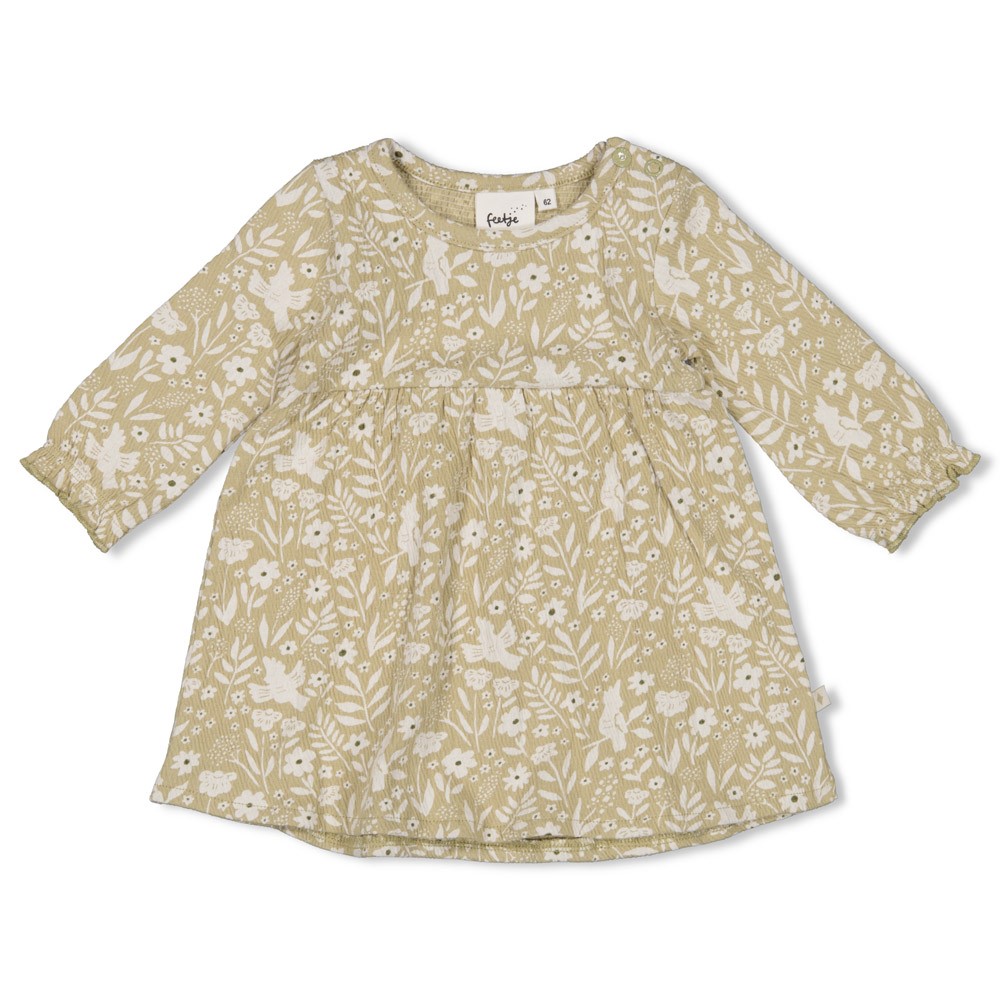 Jurk crinkle AOP l/m - Let Your Dreams Blossom