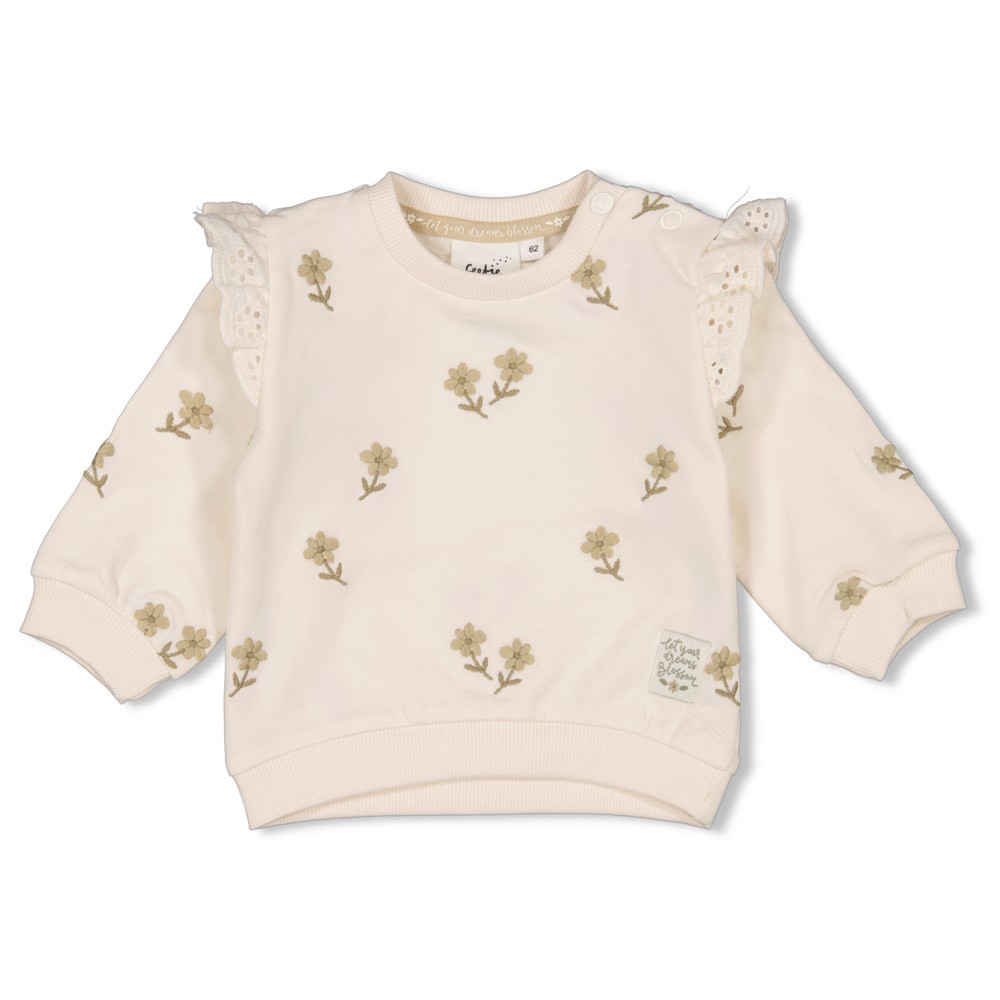 Sweater AO embroidery relaxed fit - Let Your Dreams Blossom