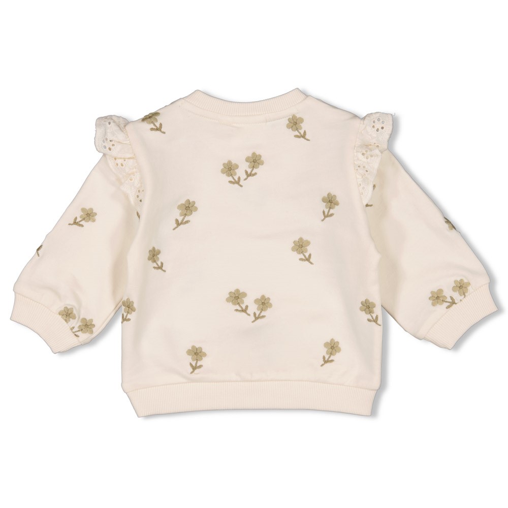 Sweater AO embroidery relaxed fit - Let Your Dreams Blossom