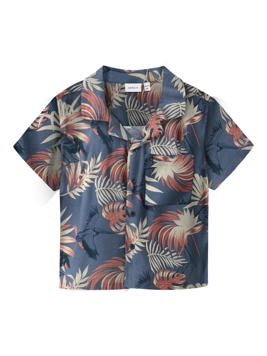 Hemd Ferane SS (Vintage Indigo/Pelican)