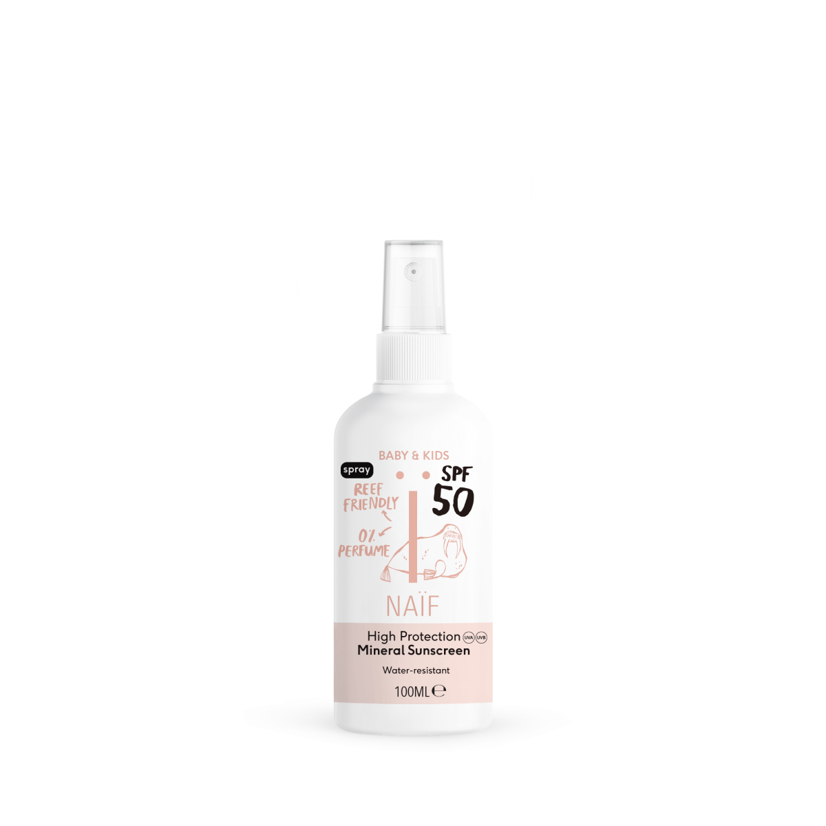 Zonnebrandspray 0% parfum Baby & Kids Factor 50 (100ml)