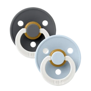 Fopspeen natuurrubber NIGHT (Iron/Baby blue)