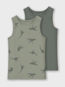 Hemdje 2-pack NOOS (Dino/Agave Green)