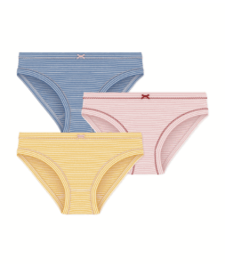 Onderbroek 3-pack (Gestreept Roos/Blauw/Geel)