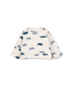 Printed Jersey Sweater (Clouds Detail)