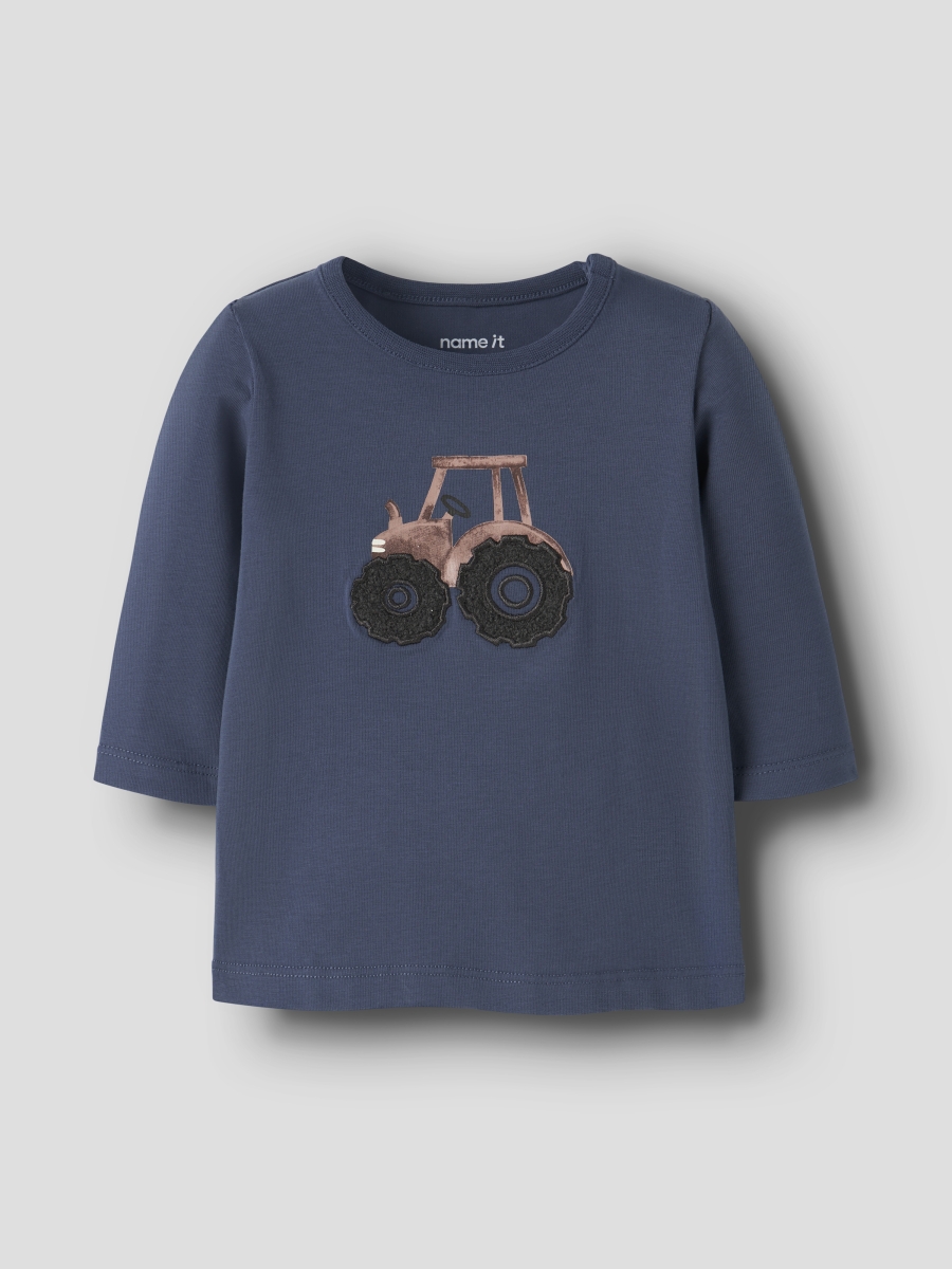 T-shirt LS Lenard (Vintage Indigo)