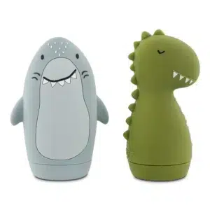Badspeelgoed sproeiende dieren (Mr. Shark & Mr. Dino)
