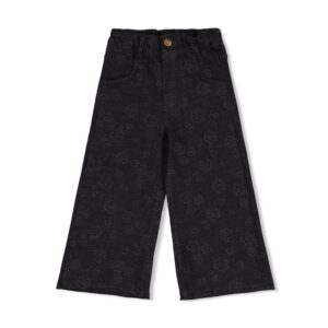 Jeans wide leg AOP - Moon Flowers