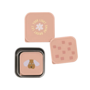 Snackdoosjes RVS 3 stuks (Pattern Party Rose)