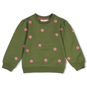 Sweater met borduursels - Moon Flowers
