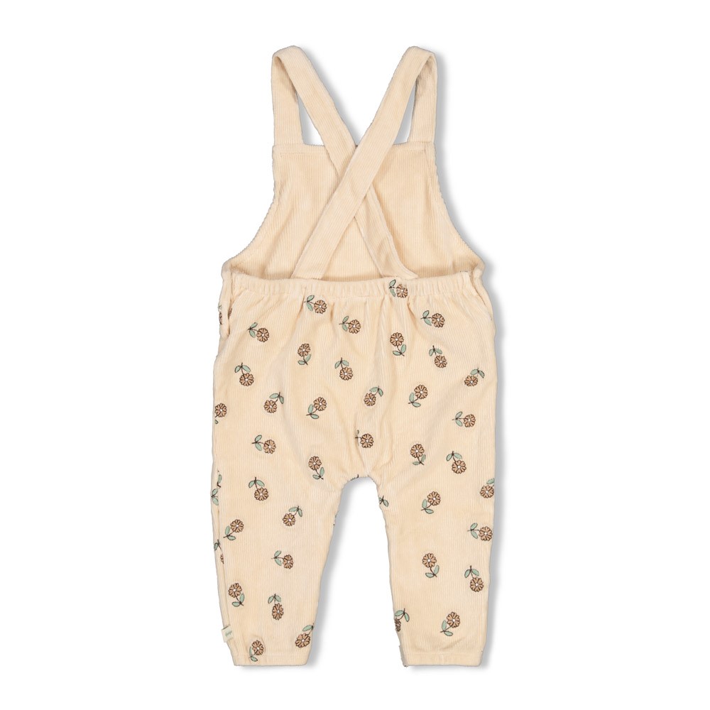 Tuinbroek velours rib met borduursels - Lucky Bloombird