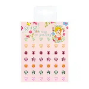 Oorstickers 15 paar (roze/geel/groen)
