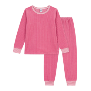 Pyjama lang rib fluweel (Roze)