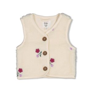Teddy gilet met borduursels - Afternoon Tea